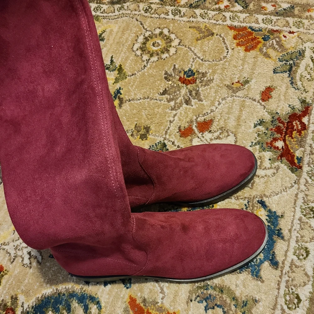 STUART WEITZMAN JOCEY SUEDE OVER-THE-KNEE FLAT BOOT